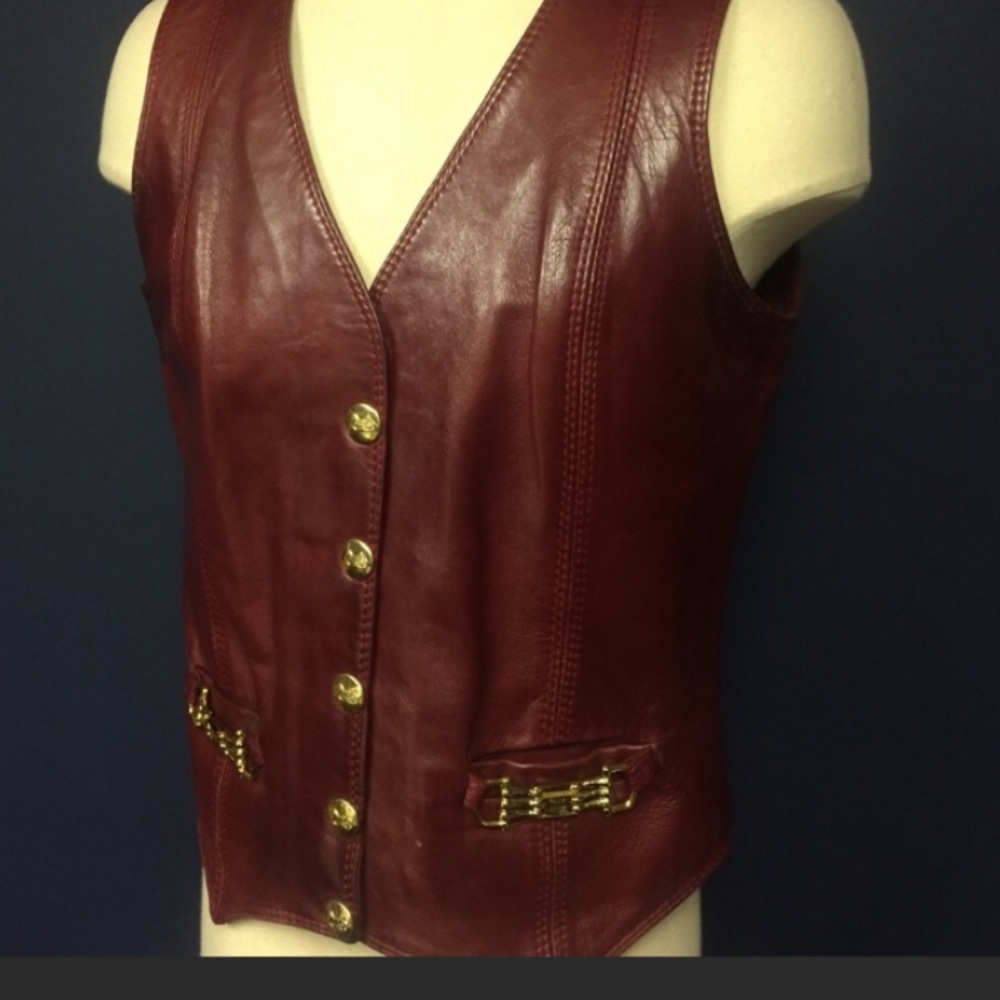 Classic Vintage Celine Couture Leather Vest